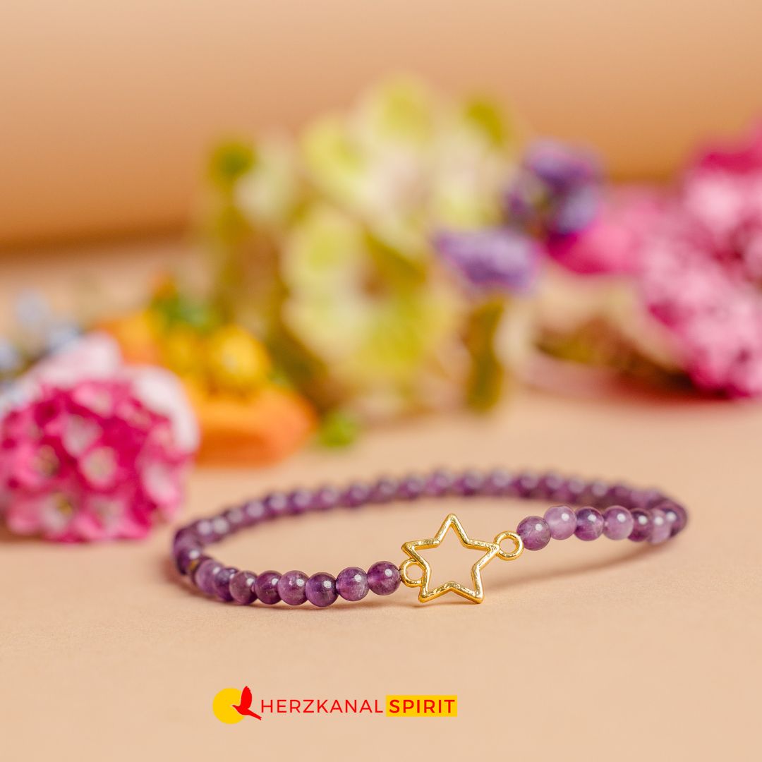 Amethyst Armband mit Stern – Schutz, Klarheit & spirituelle Eleganz – Bild 2