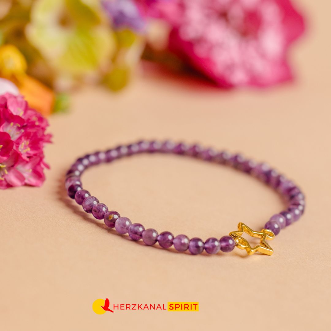 Amethyst Armband mit Stern – Schutz, Klarheit & spirituelle Eleganz – Bild 4