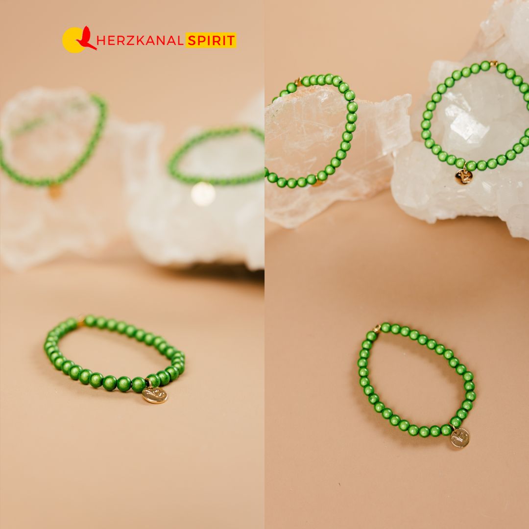 Lichtperlen-Armband 6mm grün