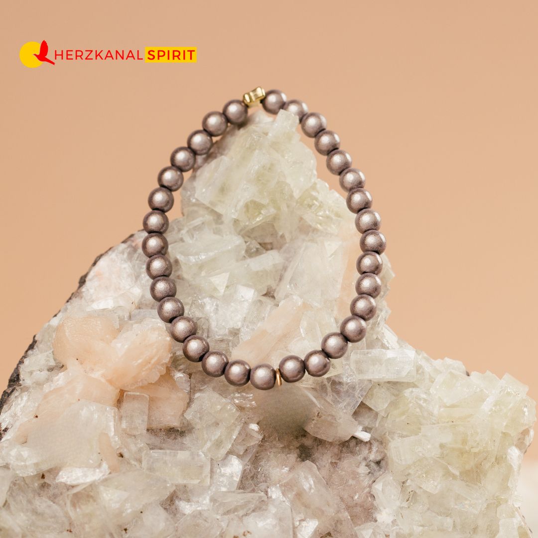 Lichtperlen-Armband 6mm grau