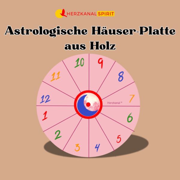 Astrologische Häuser-Platte aus Holz – Bild 4