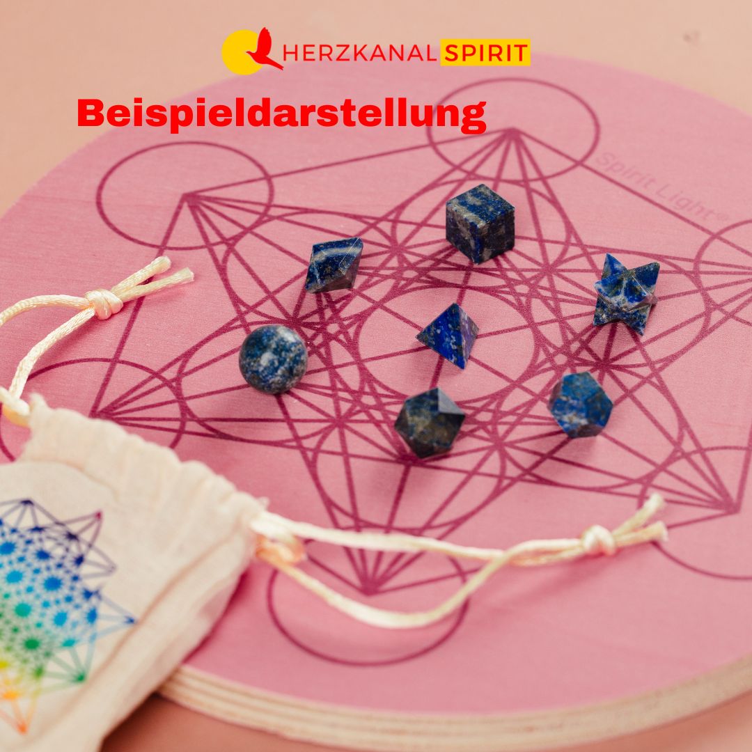 Metatron Holzplatte für Kristallgitter-Aufstellungen – Bild 3