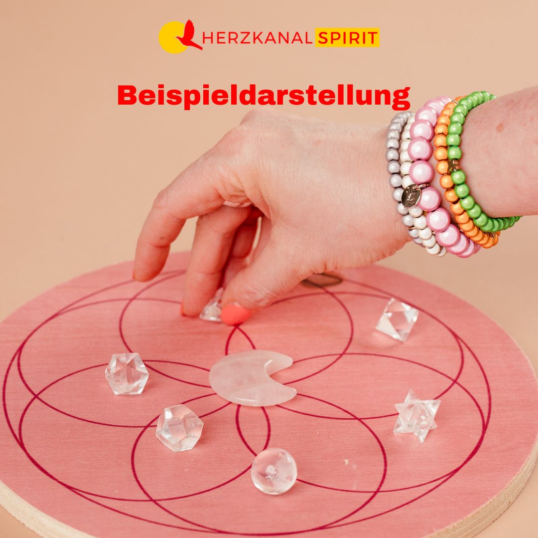 Metatron Holzplatte für Kristallgitter-Aufstellungen – Bild 2