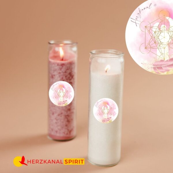 Ritual Kerze weiss und Rosa - Dein reiner Lichtbegleiter – Bild 2