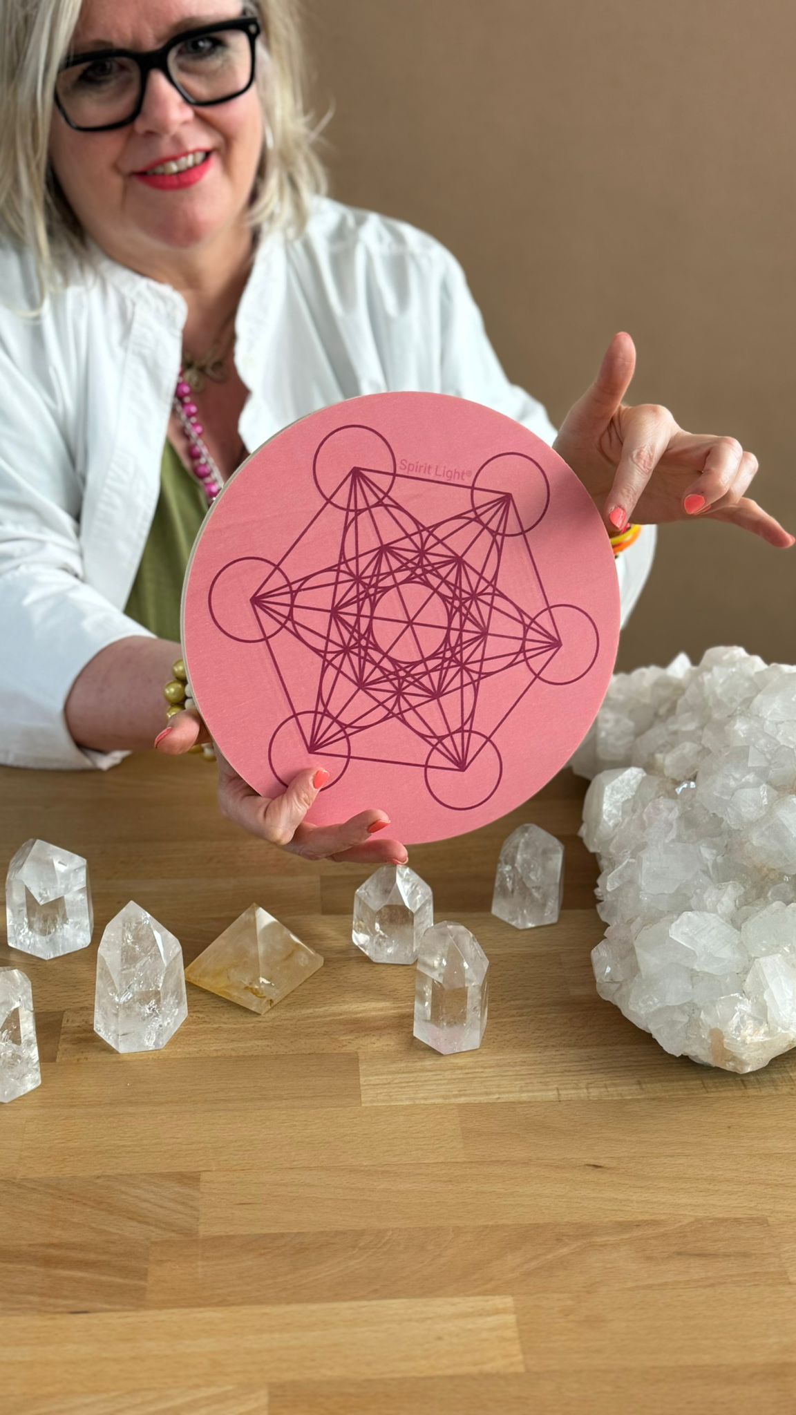 Metatron Holzplatte für Kristallgitter-Aufstellungen – Bild 13