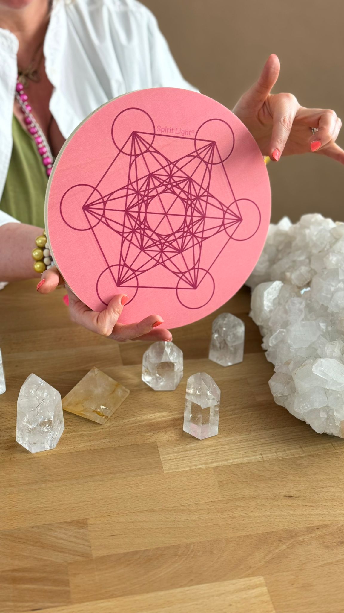 Metatron Holzplatte für Kristallgitter-Aufstellungen – Bild 12