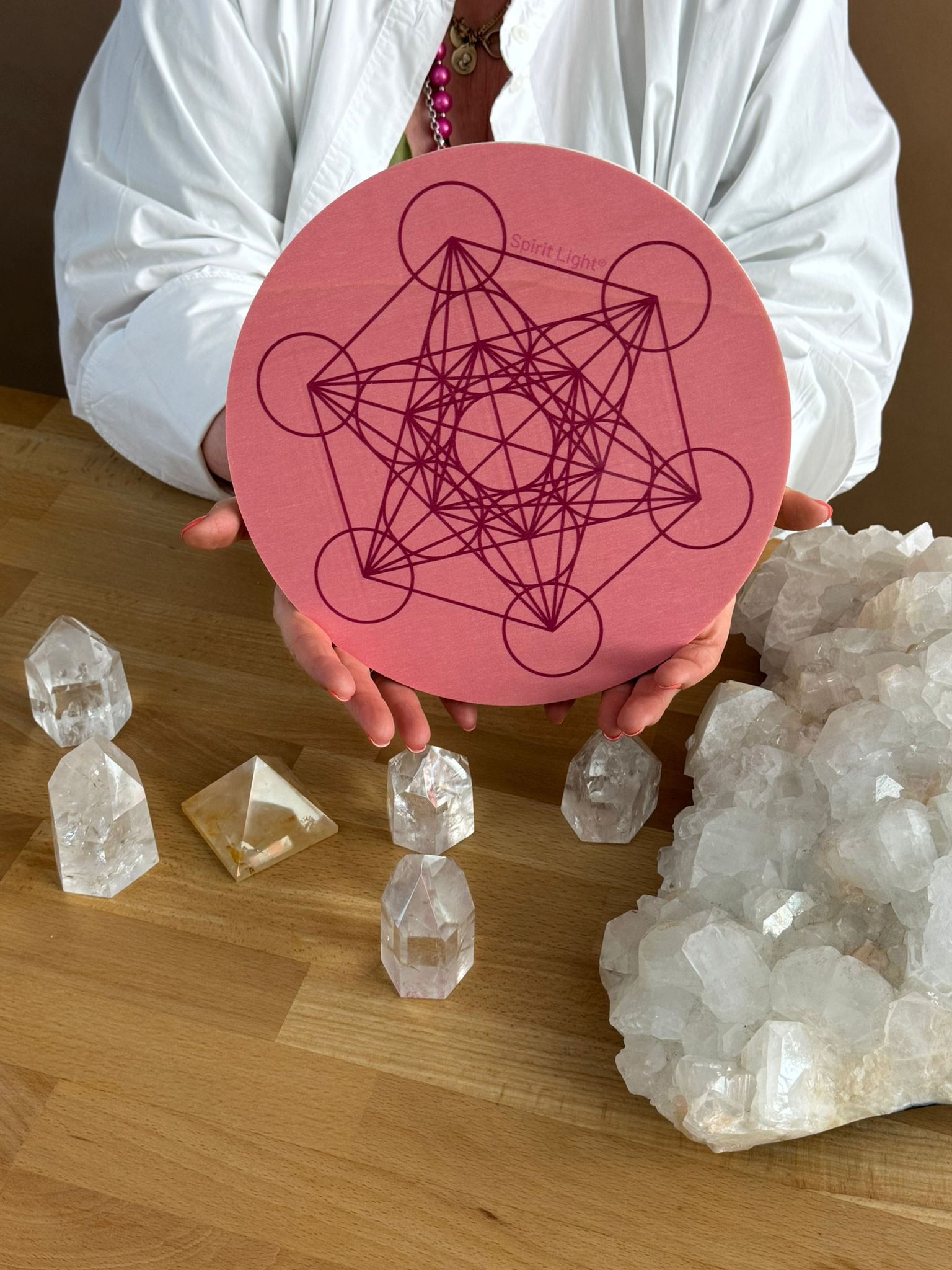 Metatron Holzplatte für Kristallgitter-Aufstellungen – Bild 11