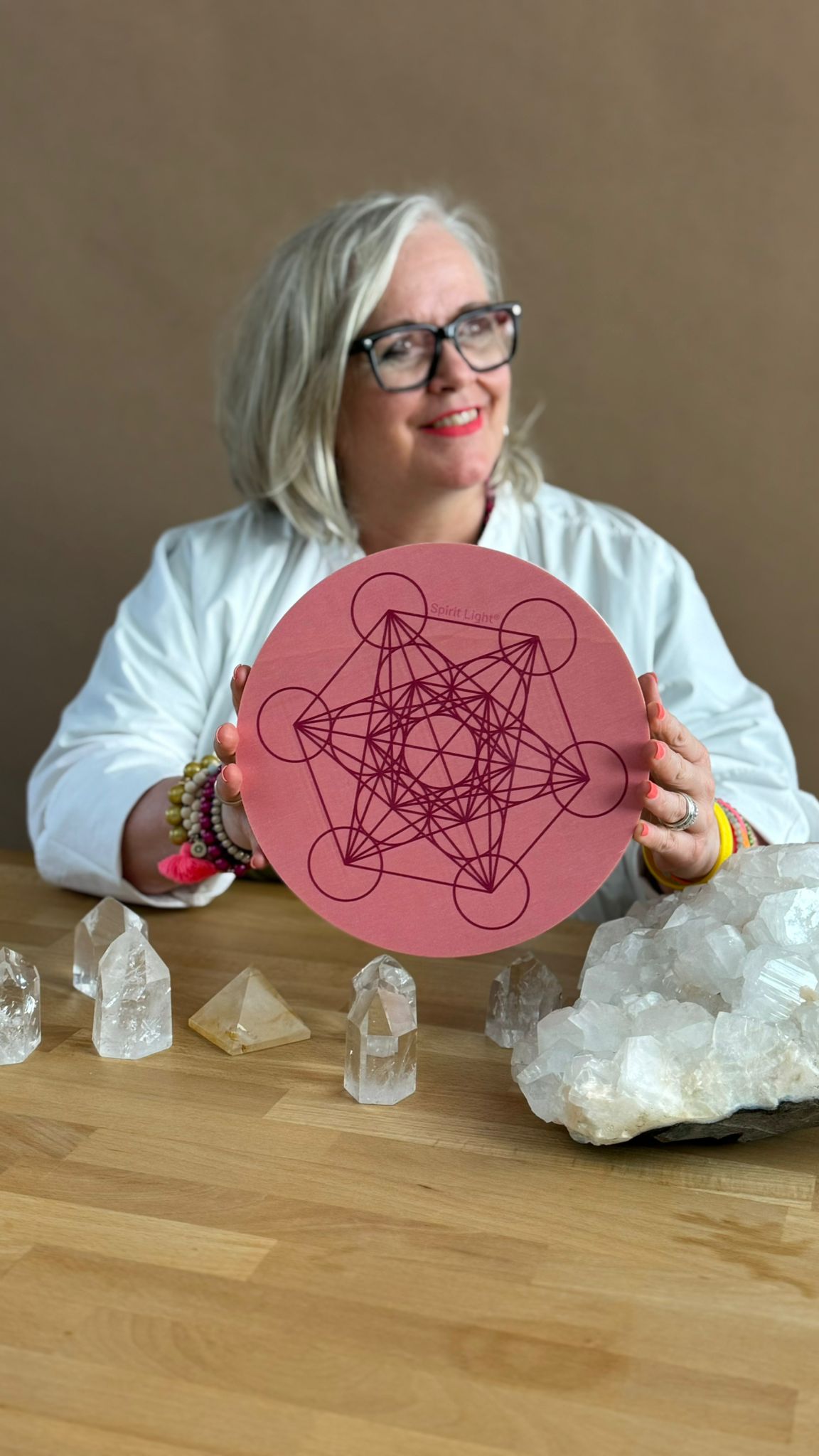 Metatron Holzplatte für Kristallgitter-Aufstellungen – Bild 10