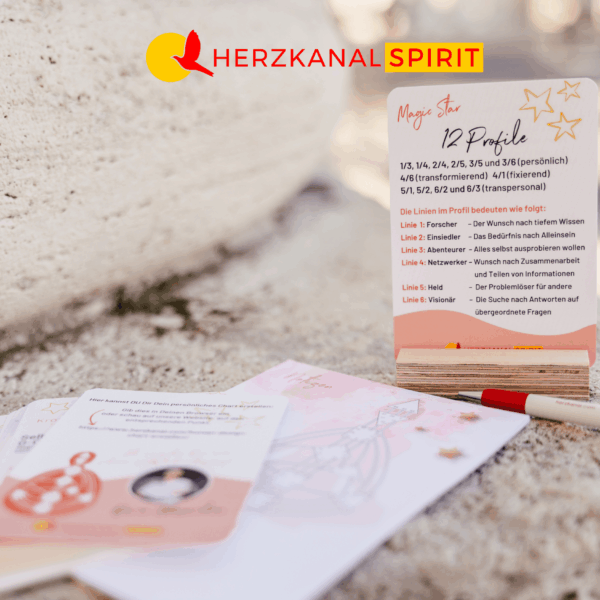 Kartenset „Magic Star“ | Die Profile und Zentren im Human Design | Studiendeck mit Block & Stift in der Lernbox – Bild 9