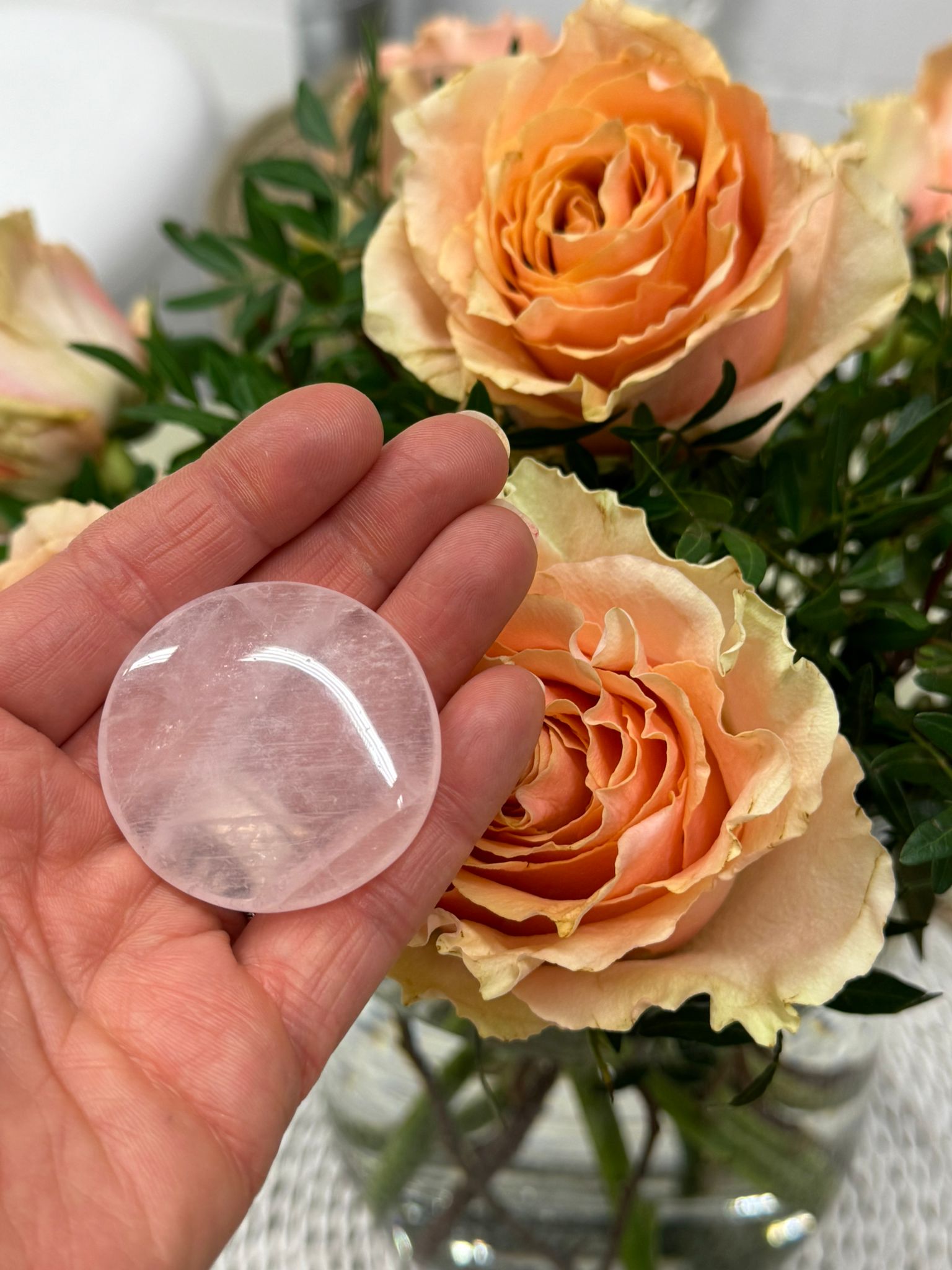 Rosenquarz-Scheibenstein