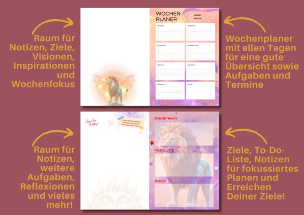 Herzkanal® Wochenplaner für 1 Jahr: Im Glanz Deiner Sonne findest Du Deine Stärke – Bild 11