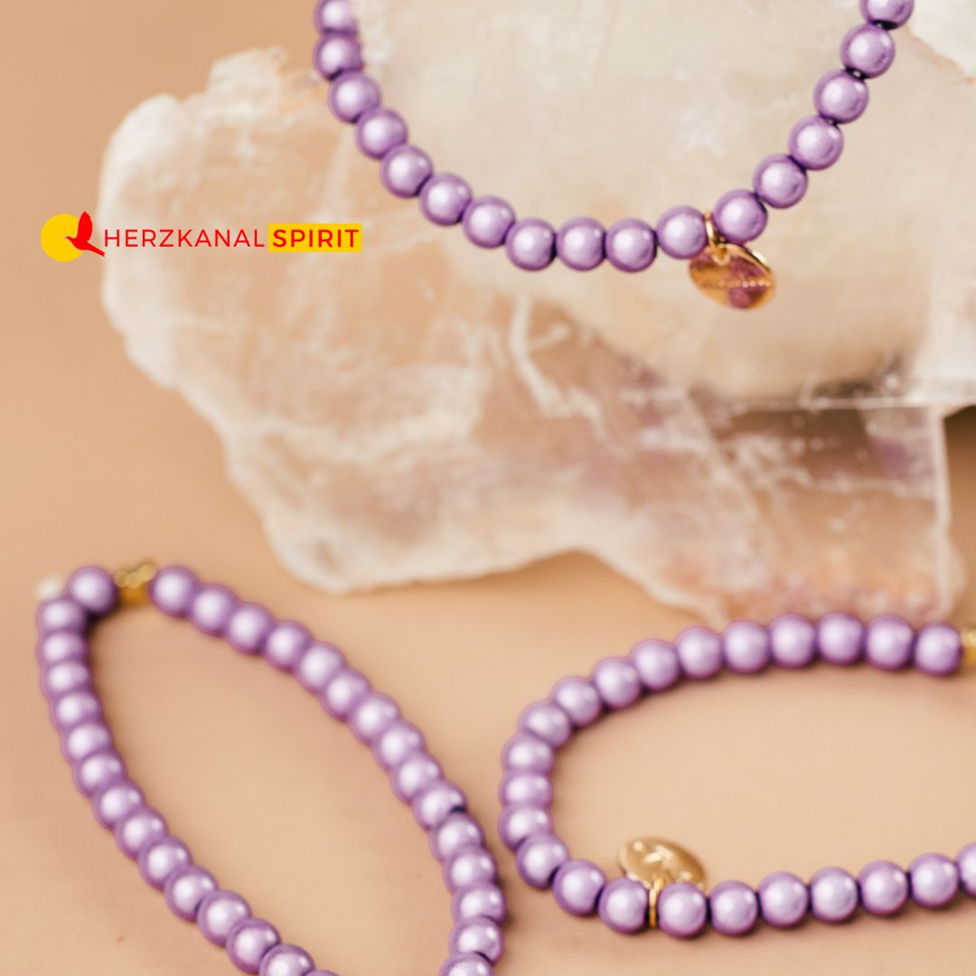 Lichtperlen-Armband 6mm lila hell