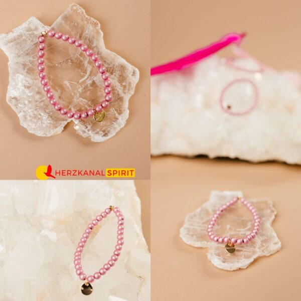 Lichtperlen-Armband 6mm rosa
