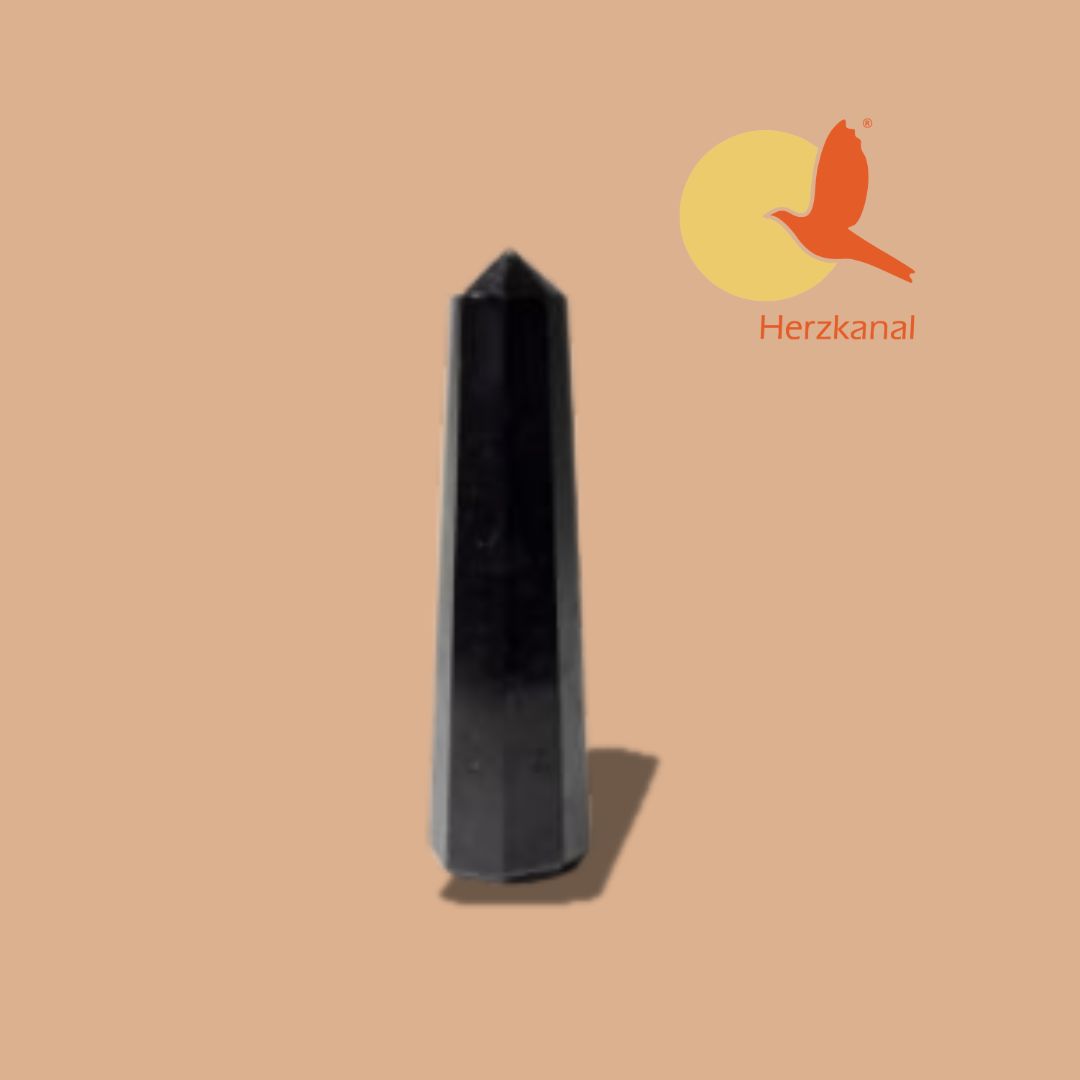 Schwarzer Turmalin Obelisk Schutzstein – Bild 2