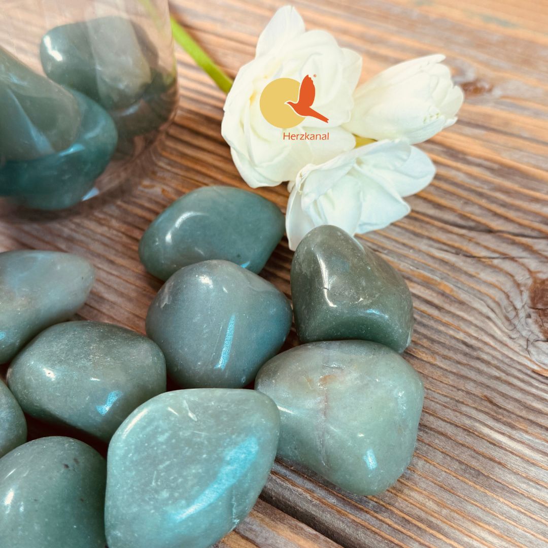 Grüner Quarz Trommelstein