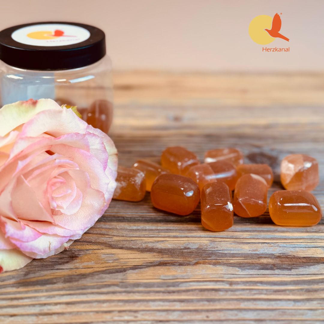 Honigcalcit Trommelstein – Bild 4