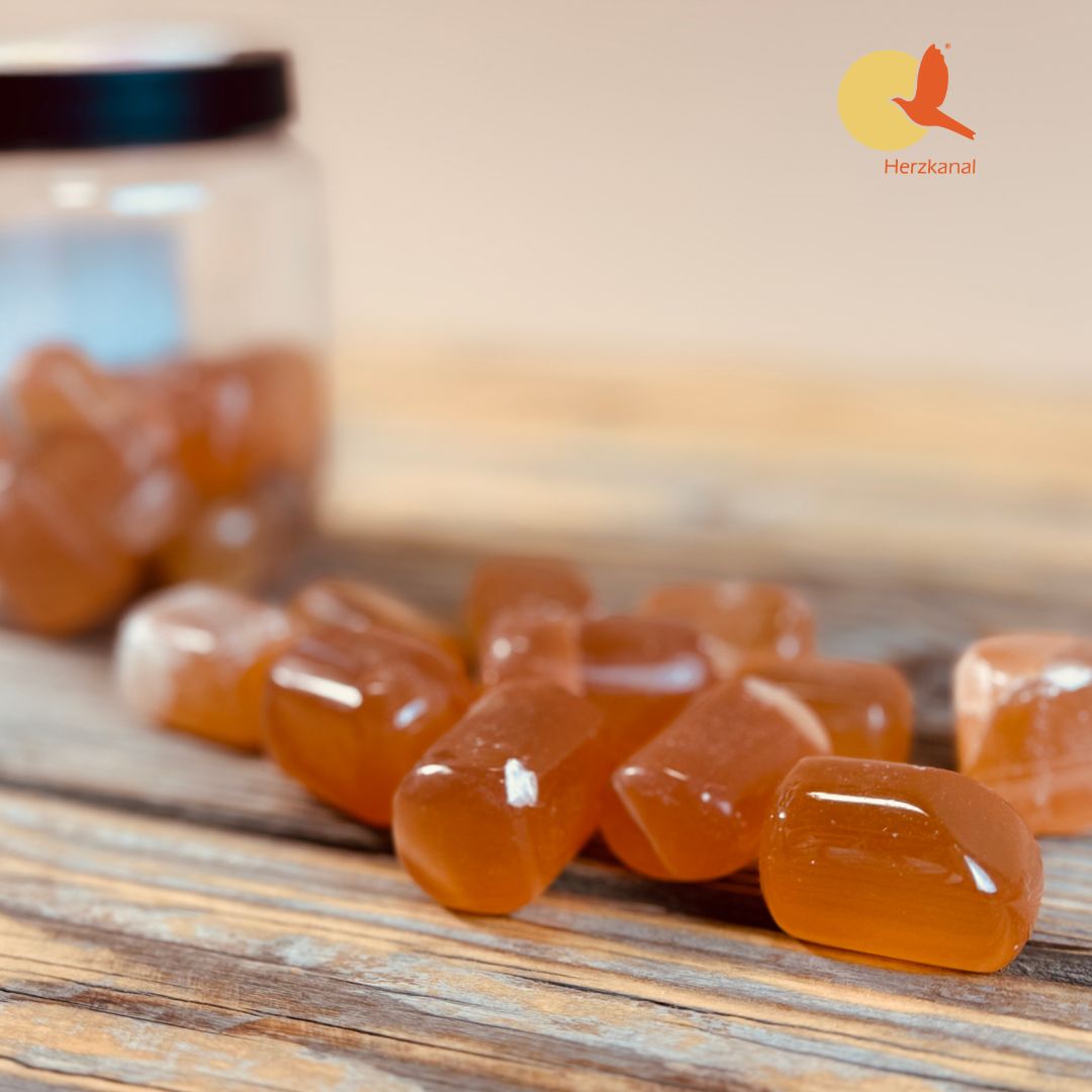 Honigcalcit Trommelstein – Bild 5