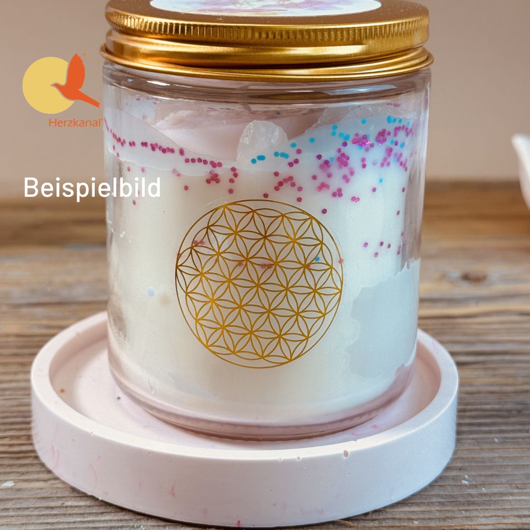 Herzenslicht Untersetzer L– handgefertigte Basis für deine Lichtmomente rosa – Bild 7