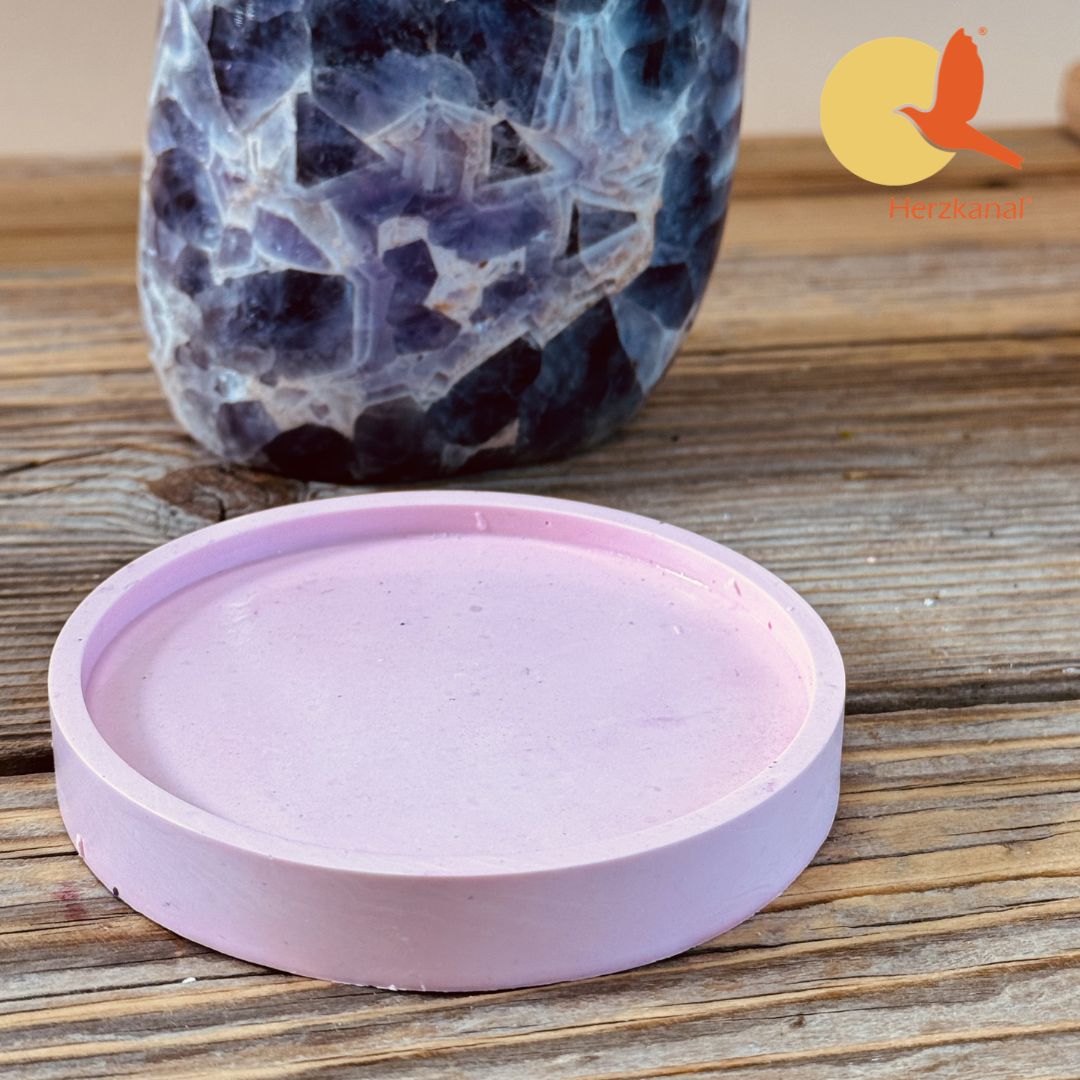 Herzenslicht Untersetzer L– handgefertigte Basis für deine Lichtmomente rosa