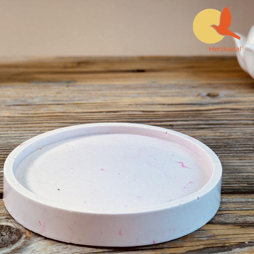 Herzenslicht Untersetzer L– handgefertigte Basis für deine Lichtmomente rosa – Bild 8