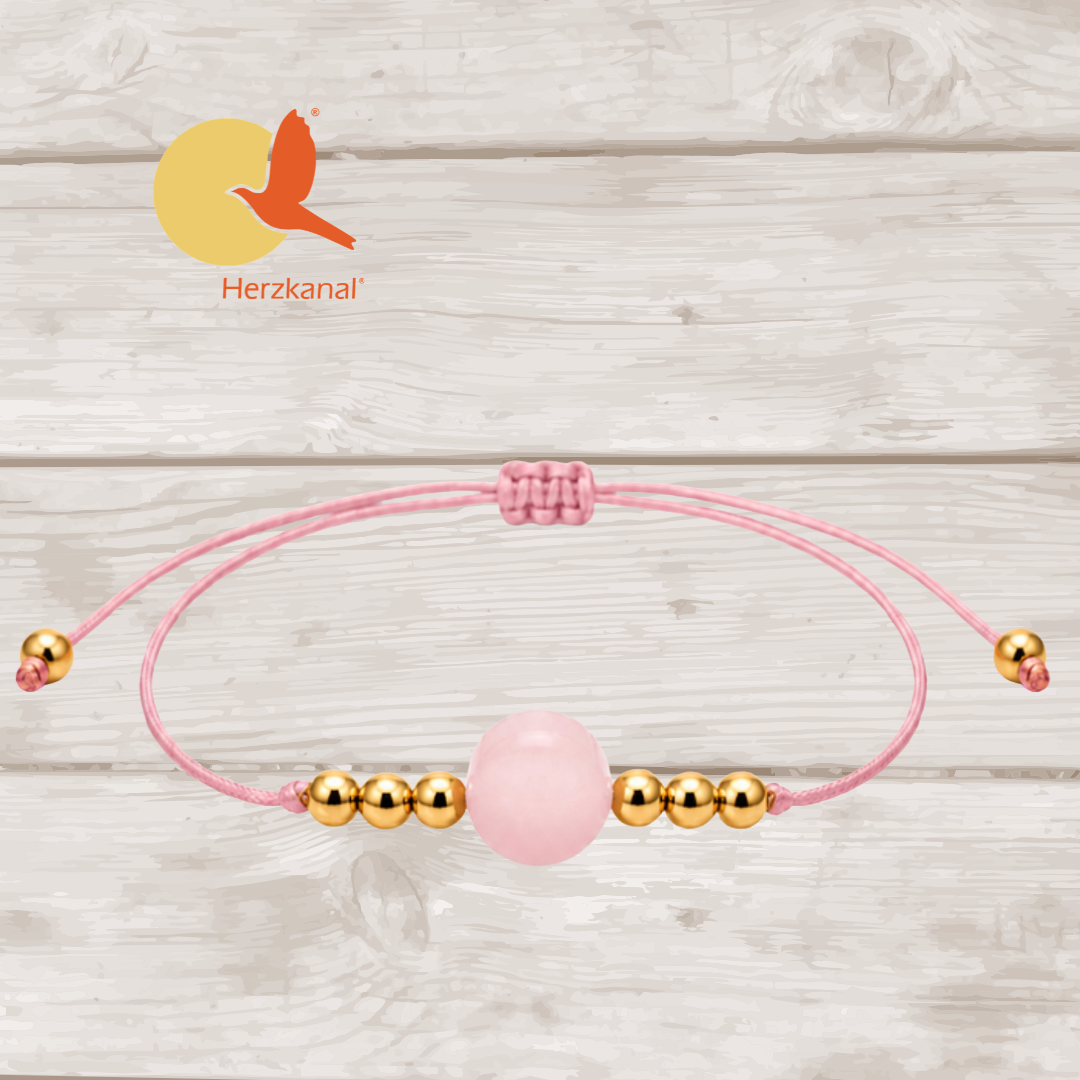 Rosenquarz Energie-Armband – Selbstliebe, Herzenswärme & Empfangen -fein